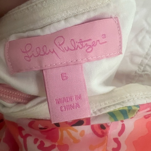 Lilly Pulitzer Pink Tiger Call Me Kitty Ferra‎ Strapless Dress size 6 - Picture 7 of 7